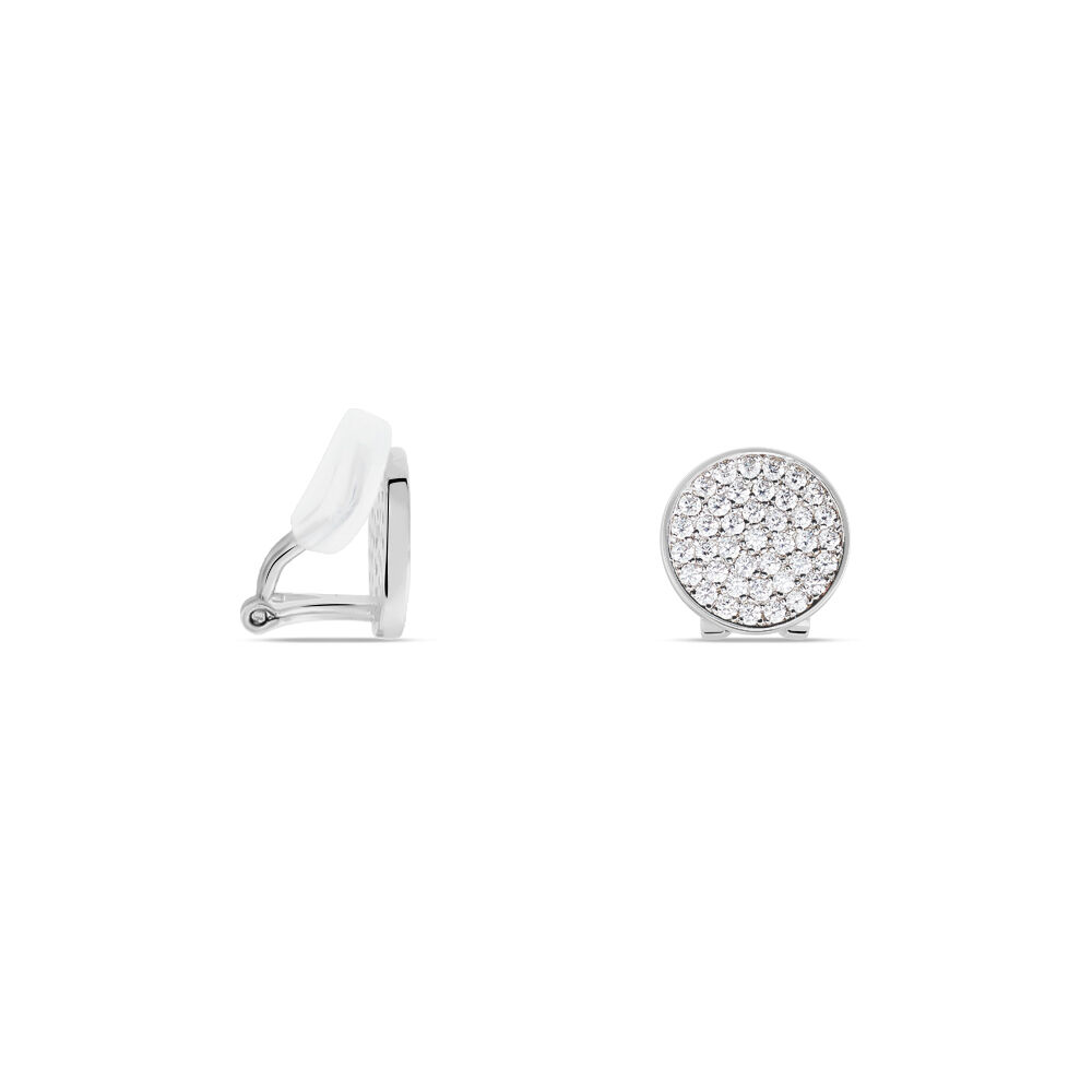Boucles D'oreilles Puces Darwin Argent Blanc Oxyde - Puces Femme | Marc Orian