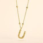 Collier Plaqu&eacute; Or Jaune Lettra - Colliers fantaisie Femme | Marc Orian