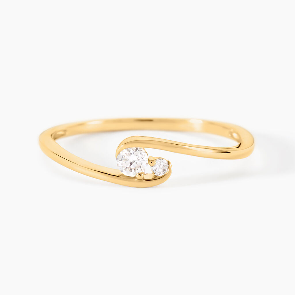Bague Uthman Or Jaune Diamant Synthétique - Solitaires Femme | Marc Orian