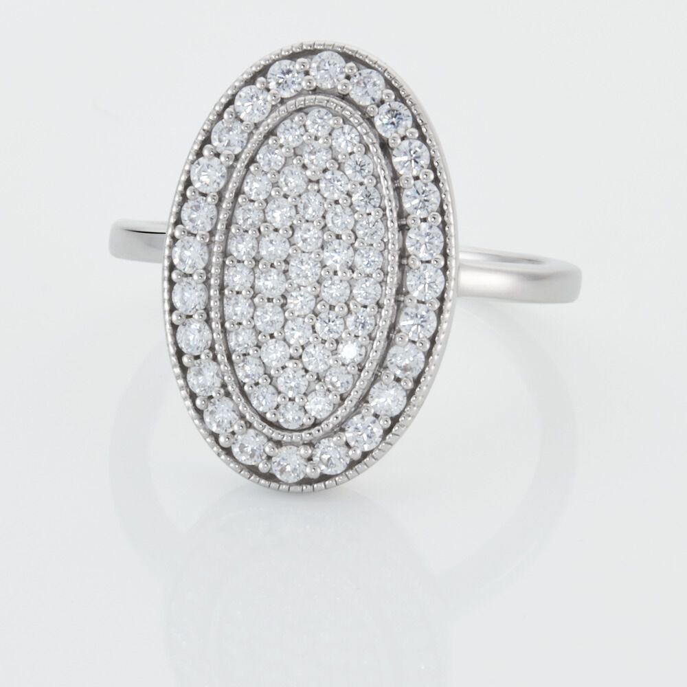 Bague Argent Blanc Eligia Oxydes De Zirconium - Solitaires Femme | Marc Orian