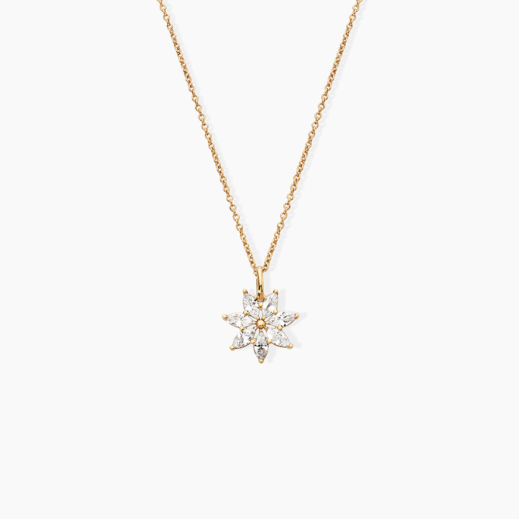 Collier Mia Plaqu&eacute; Or Dor&eacute; Oxyde De Zirconium - Colliers avec pierres Femme | Marc Orian