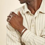 Bracelet Identit&eacute; Argent Blanc Vila - Gourmettes Homme | Marc Orian