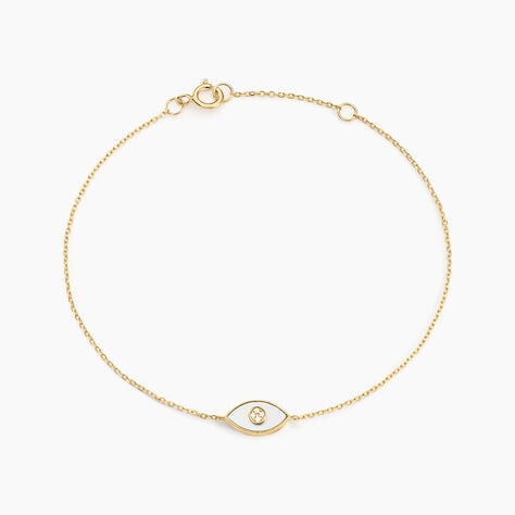 Bracelet Matiasma Or Jaune Nacre Diamant - Bracelets chaînes Femme | Marc Orian