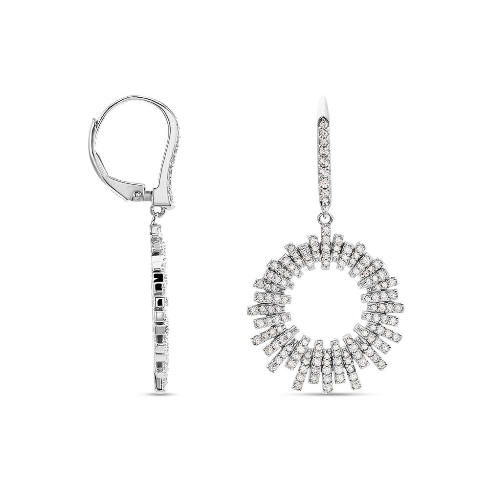 Créoles Doretta Argent Blanc Oxyde De Zirconium - Créoles Femme | Marc Orian