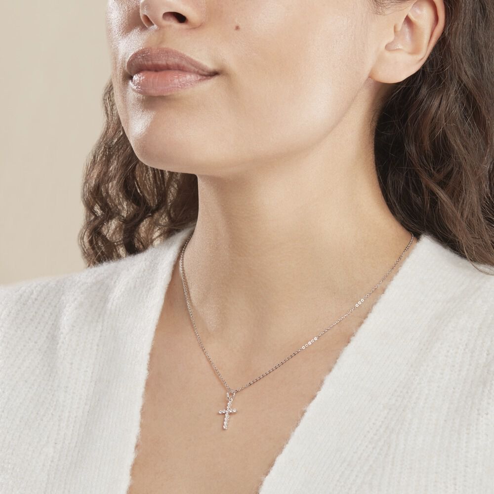 Collier Norine Argent Blanc Oxyde De Zirconium - Colliers avec pierres Femme | Marc Orian