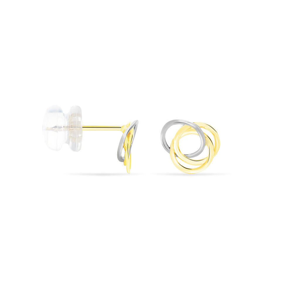 Boucles D'oreilles Puces Edmee Cercle Or Bicolore - Puces Femme | Marc Orian