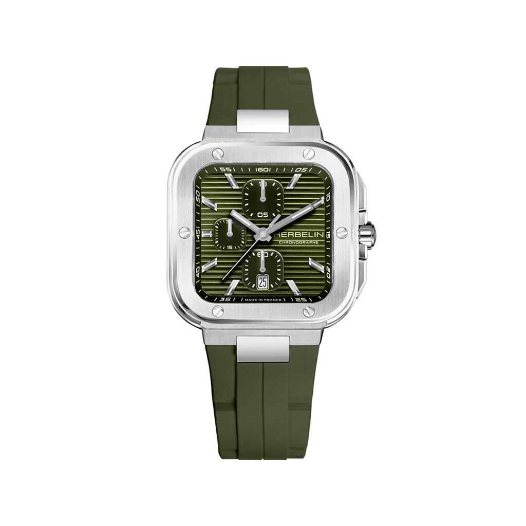 Montre Herbelin Cap Camarat Square Kaki - Montres &eacute;tanches Homme | Marc Orian