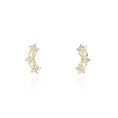 Boucles D'oreilles Puces Or Jaune Youssa Oxydes De Zirconium - Puces Femme | Marc Orian
