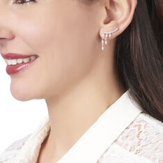 Bijoux D'oreilles Salera Argent Blanc Oxyde De Zirconium - Boucles d'oreilles Ear cuffs Femme | Marc Orian