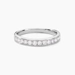 Alliance Rhea Or Blanc Diamant - Alliances avec pierres Femme | Marc Orian
