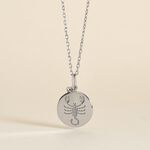 Pendentif Zodiaque Rond Argent Blanc - Bijoux personnalis&eacute;s Famille | Marc Orian