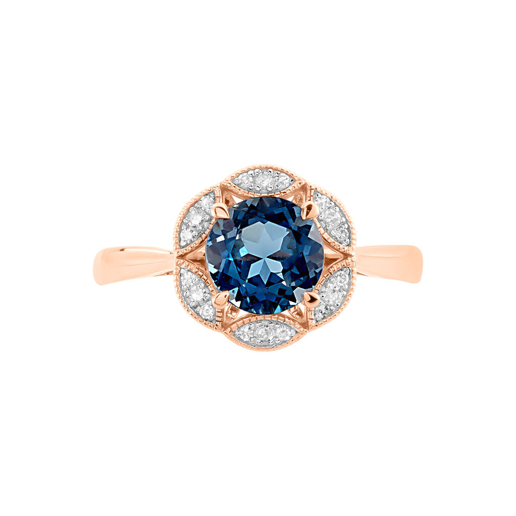 Bague Adryene Or Rose Topaze Et Oxyde De Zirconium - Bagues Femme | Marc Orian