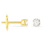 Boucles D'oreilles Puces Victoria Or Jaune Diamant - Puces Femme | Marc Orian