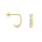 Demi Cr&eacute;oles Or Jaune Adah Diamants - Cr&eacute;oles Femme | Marc Orian