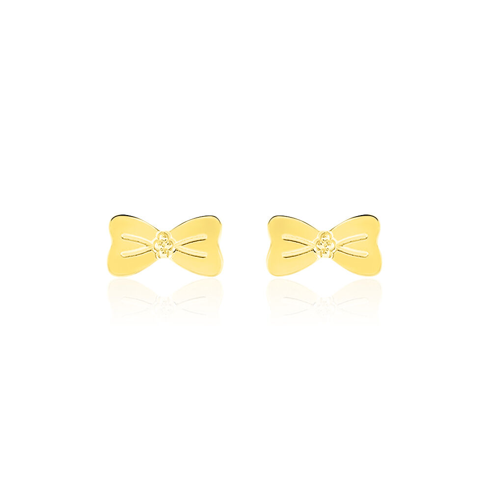 Boucles D'oreilles Puces Evonne Noeud Or Jaune - Puces Enfant | Marc Orian