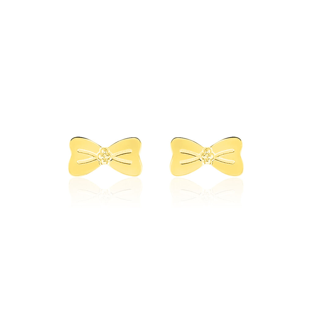 Boucles D'oreilles Puces Evonne Noeud Or Jaune - Puces Enfant | Marc Orian