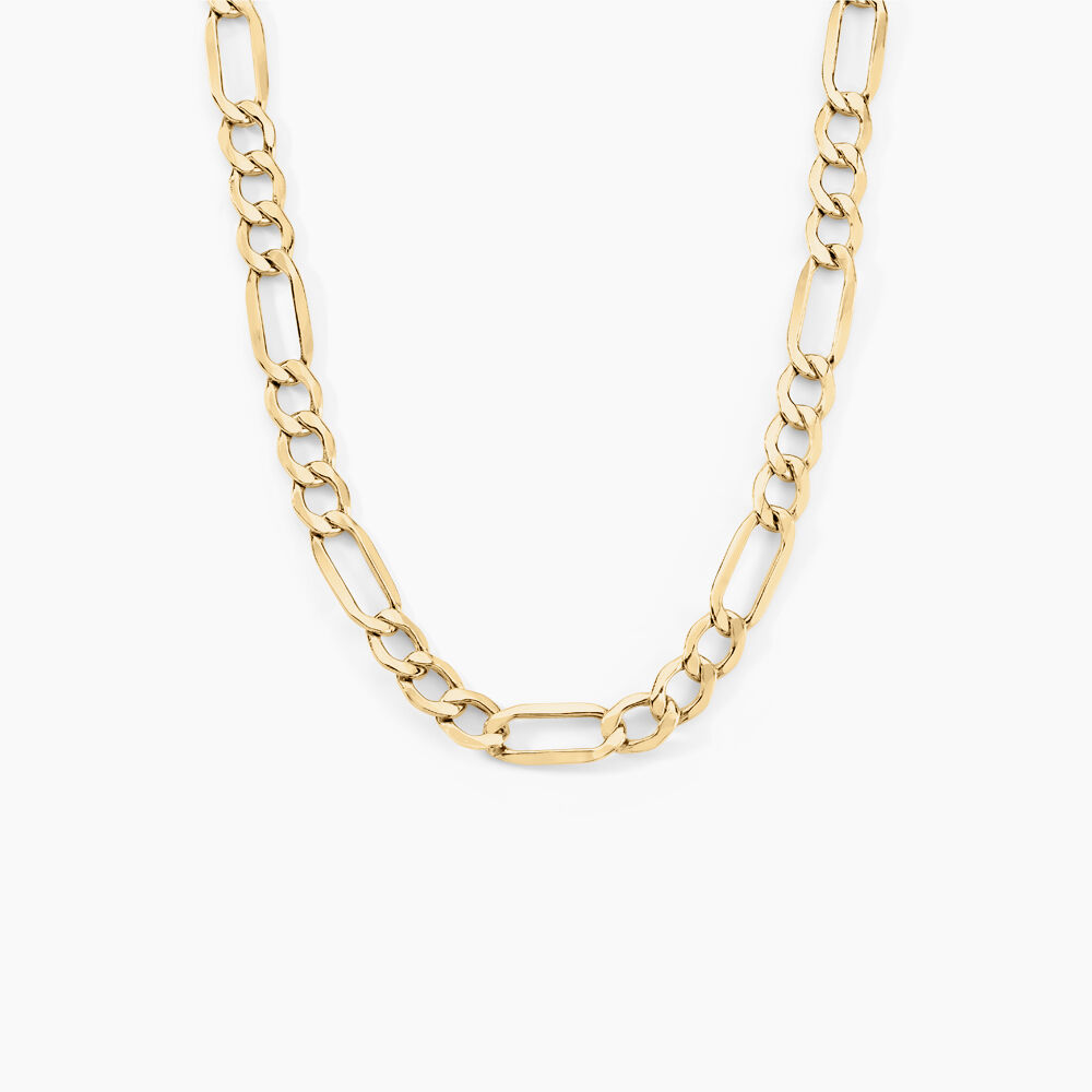 Collier Or Jaune Maille Altern&eacute;e - Chaines Homme | Marc Orian