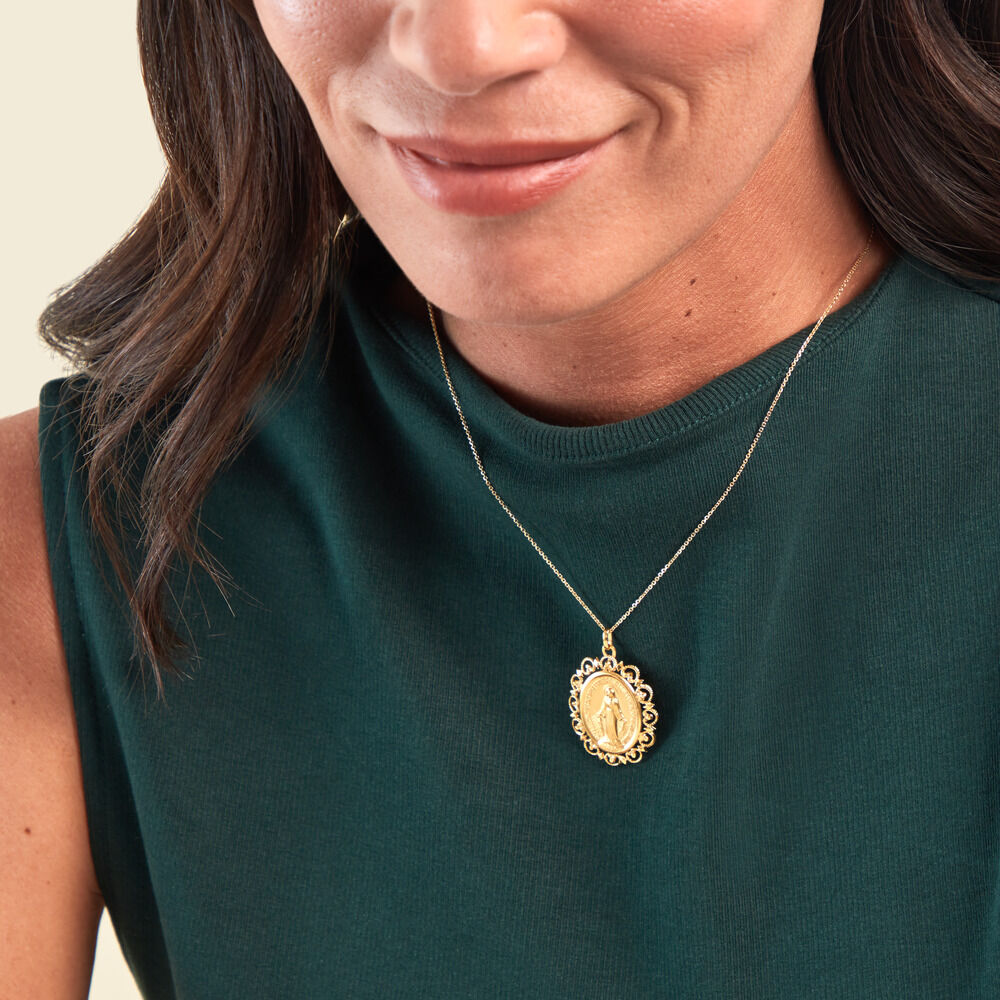 Pendentif Santo Or Jaune - Médailles et médaillons Famille | Marc Orian