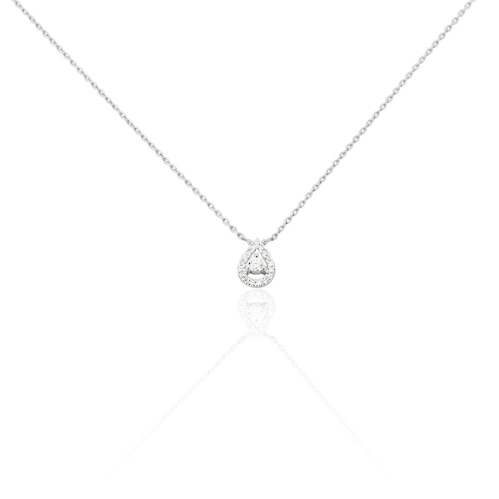 Collier diamant goutte clearance