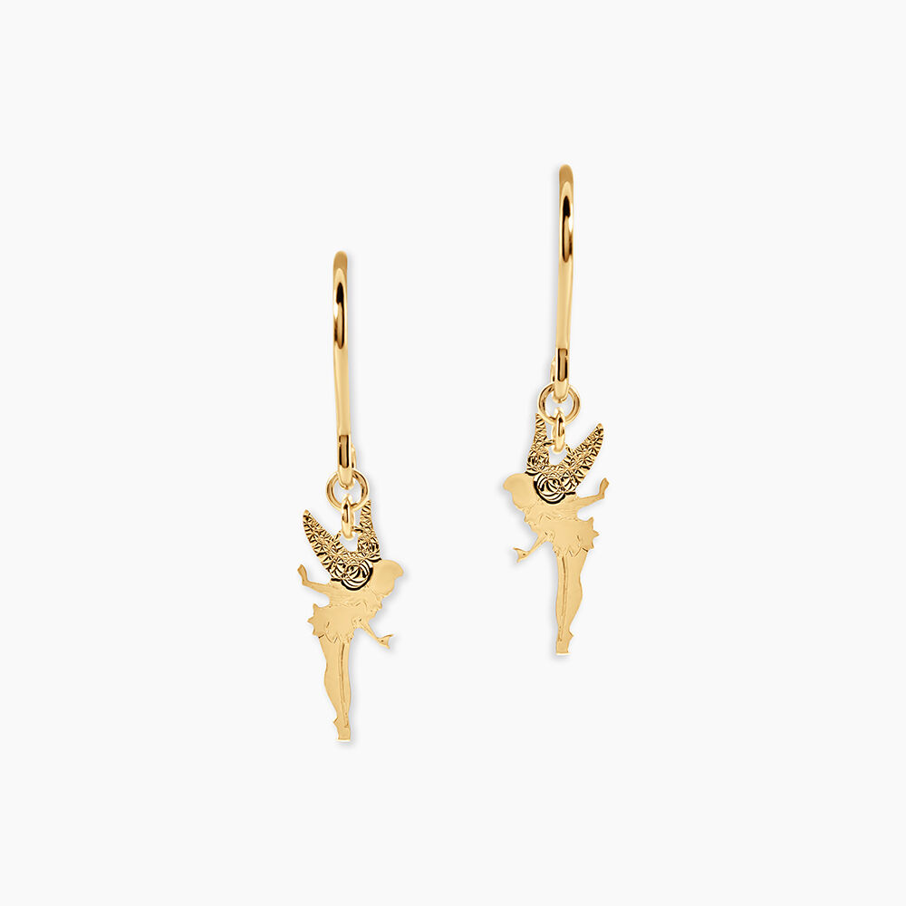 Boucles D'Oreilles Pendantes Fee Argent Dor&eacute; A L'Or 750/1000 - Pendantes Enfant | Marc Orian