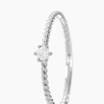Bague Tamar Argent Blanc Diamant Synth&eacute;tique - Solitaires Femme | Marc Orian