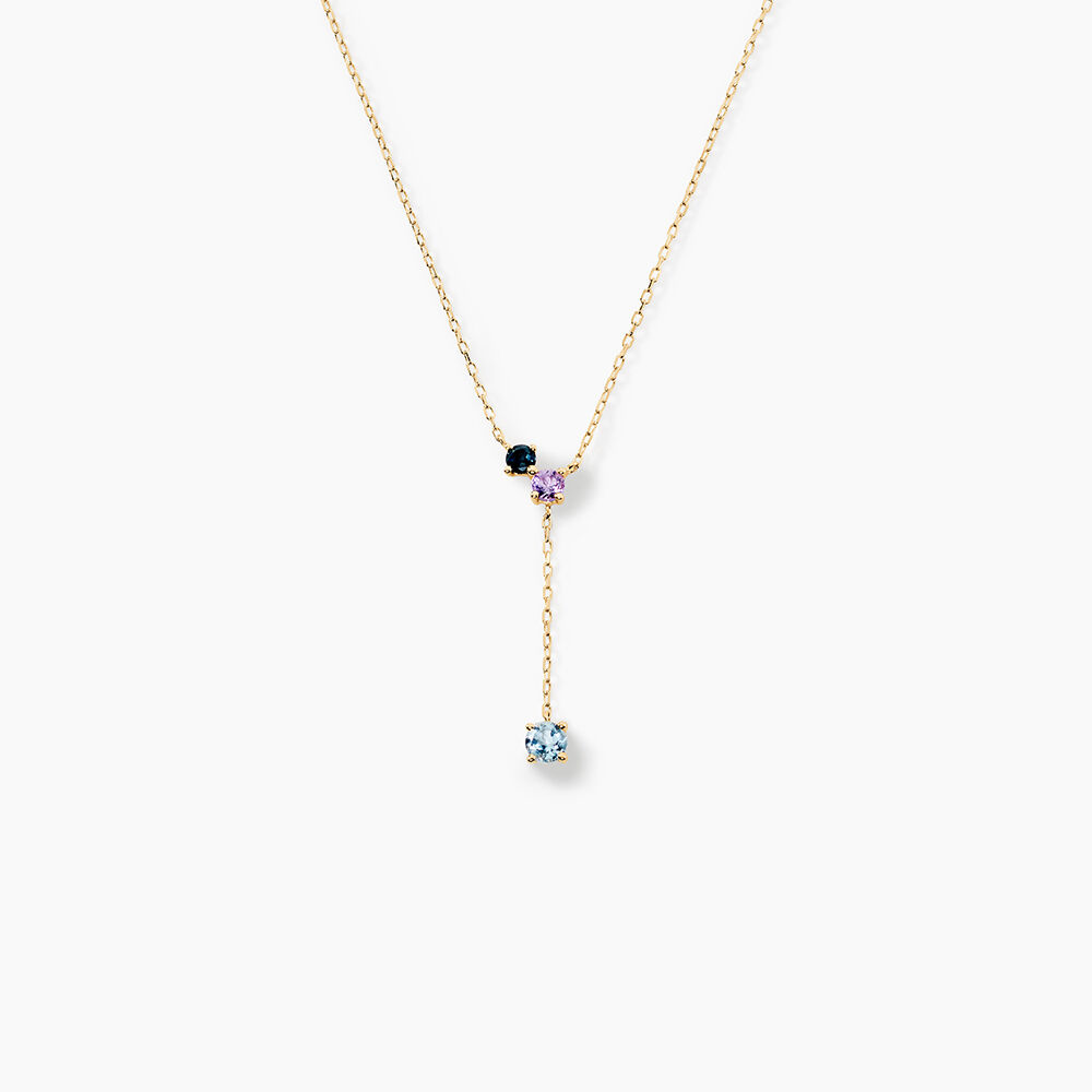 Collier Amaranta Or Jaune Topaze Am&eacute;thyste - Colliers avec pierres Femme | Marc Orian
