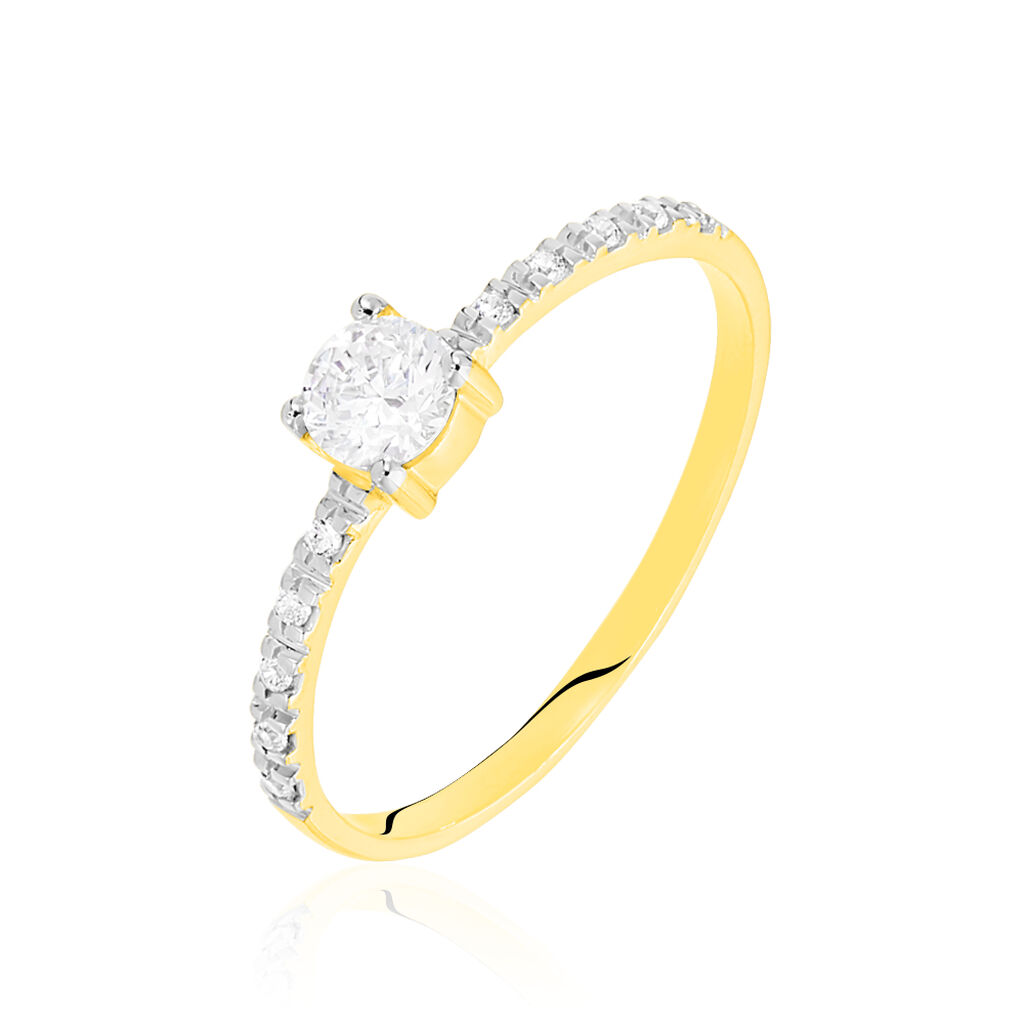Bague Solitaire Sedonia Or Jaune Oxyde De Zirconium - Solitaires Femme | Marc Orian