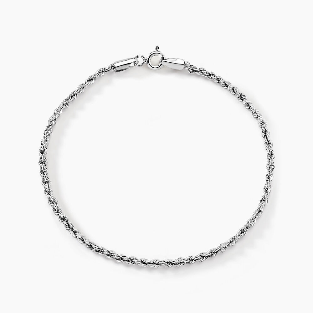 Bracelet Jerry Or Blanc Maille Corde - Bracelets mailles Femme | Marc Orian