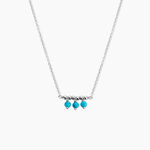 Collier Della Argent Blanc Turquoise - Colliers avec pierres Femme | Marc Orian