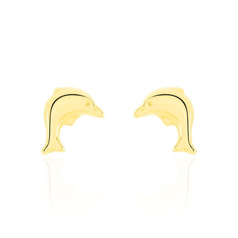Boucles D'oreilles Puces Fulvie Dauphin Or Jaune - Puces Femme | Marc Orian