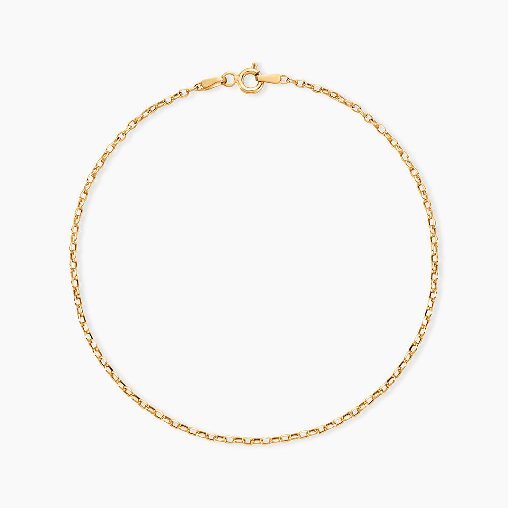 Cha&icirc;ne De Cheville Maille Jaseron Or Jaune - Chaines de cheville Femme | Marc Orian