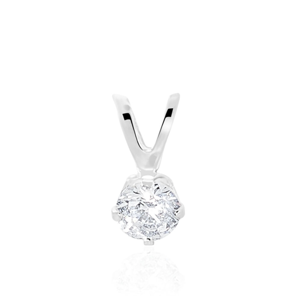 Pendentif Mabila Or Blanc Oxyde De Zirconium - Pendentifs Femme | Marc Orian