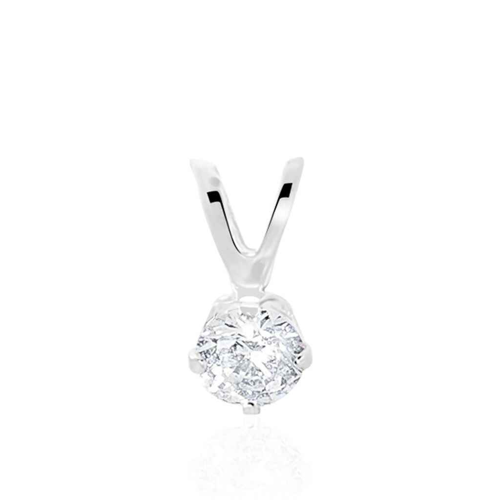 Pendentif Mabila Or Blanc Oxyde De Zirconium - Pendentifs Femme | Marc Orian