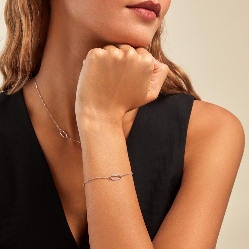 Bracelet Cherazade Argent Blanc - Bracelets chaînes Femme | Marc Orian