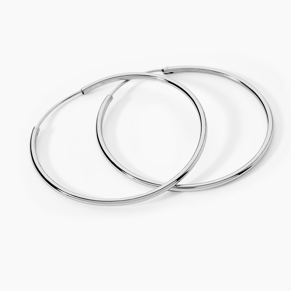 Cr&eacute;oles Argent Blanc Olympia - Cr&eacute;oles Femme | Marc Orian