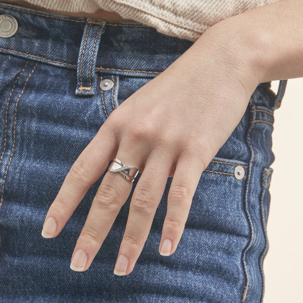 Bague Camomille Or Blanc Diamant - Bagues pierres précieuses Femme | Marc Orian