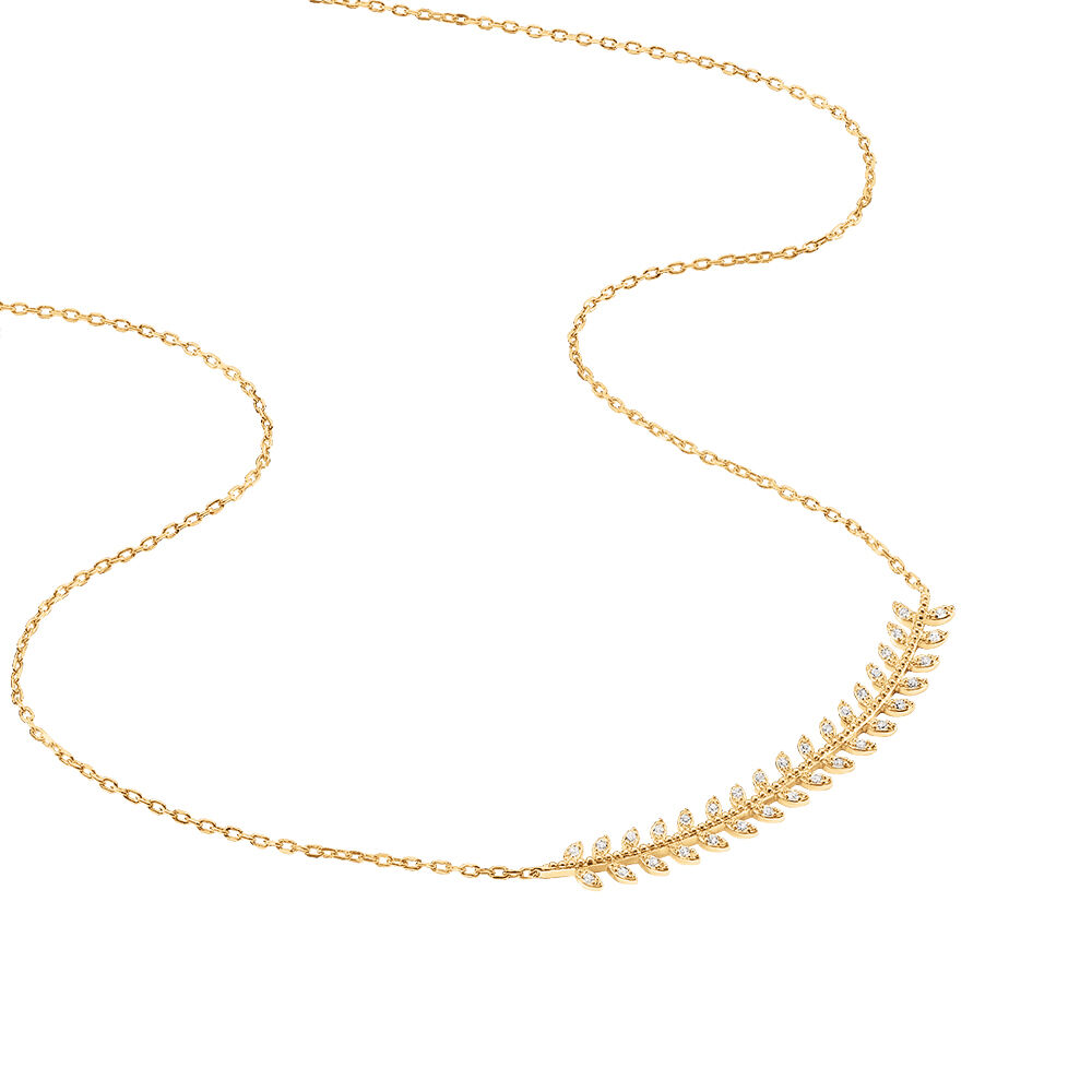 Collier Fabrizia Plaqu&eacute; Or Jaune Oxyde De Zirconium - Colliers avec pierres Femme | Marc Orian