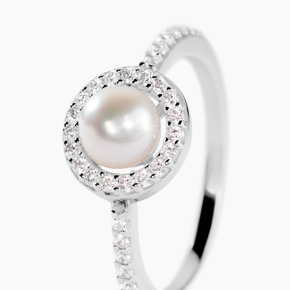 Bague Argent Blanc Suada Perle De Culture Oxyde De Zirconium - Bijoux fantaisie Femme | Marc Orian