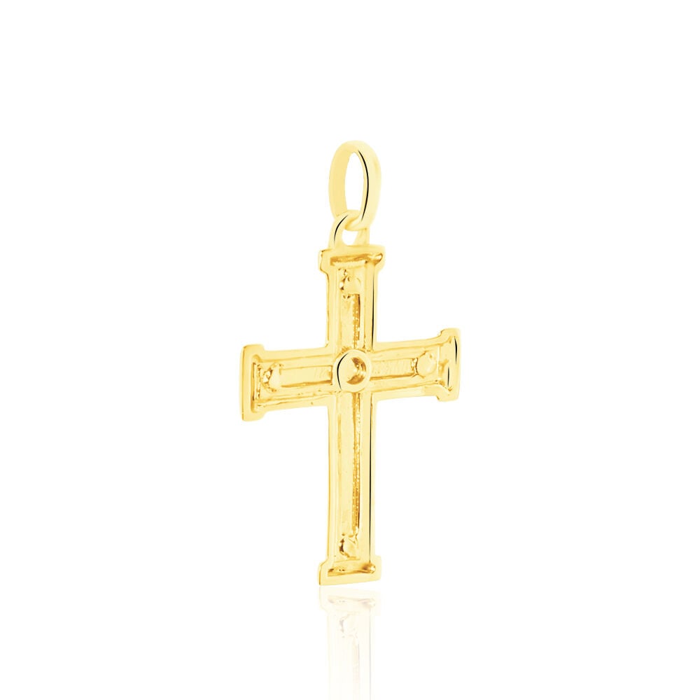 Pendentif Benny Croix Ciselee Or Jaune - Pendentifs Famille | Marc Orian