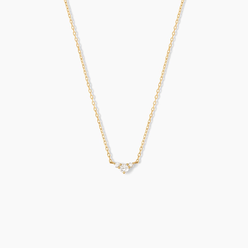 Collier Laurentius Or Jaune Diamant Synthétique - Colliers avec pierres Femme | Marc Orian