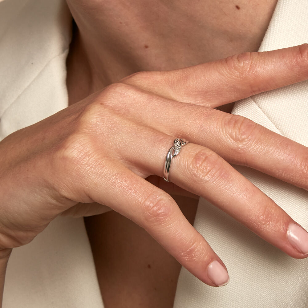 Bague Amayas Or Blanc Diamant - Solitaires Femme | Marc Orian