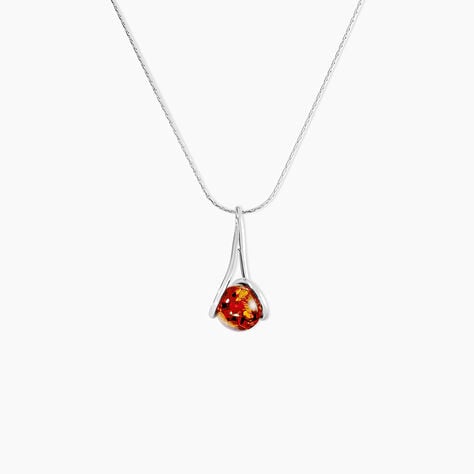 Collier Argent Blanc Simona Ambre - Colliers avec pierres Femme | Marc Orian