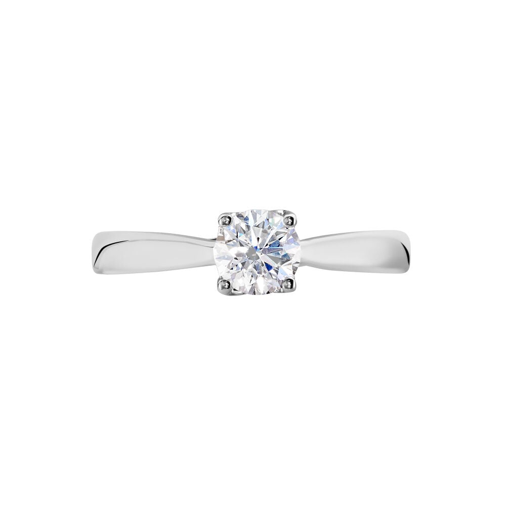 Bague Vicoeuria Ld Platine Blanc Diamant Synthétique - Solitaires Femme | Marc Orian