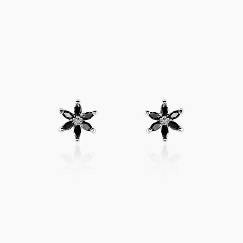 Boucles D'oreilles Puces Rhys Argent Blanc Oxyde De Zirconium - Puces Femme | Marc Orian