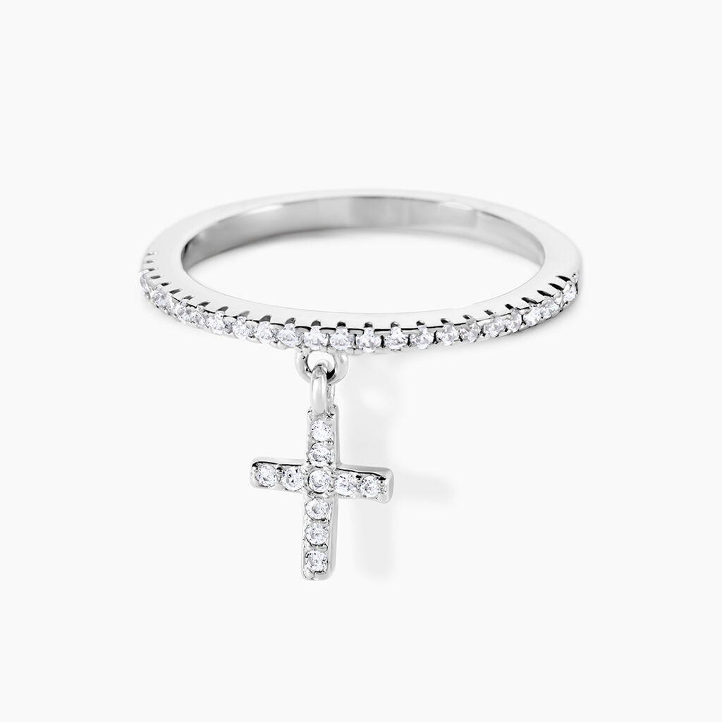 Bague Gorane Argent Blanc Oxyde De Zirconium - Bijoux fantaisie Femme | Marc Orian
