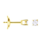 Boucles D'oreilles Puces Or Jaune Victoria Diamants - Puces Femme | Marc Orian