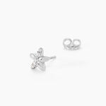 Boucles D'oreilles Puces Darline Argent Blanc Oxyde De Zirconium - Puces Femme | Marc Orian