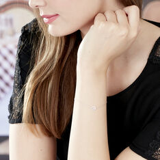 Bracelet Nour-imen Or Blanc Diamant - Bracelets chaînes Femme | Marc Orian