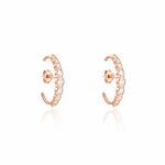 Boucles D'oreilles Liviu Argent Rose Oxyde De Zirconium - Cr&eacute;oles Femme | Marc Orian