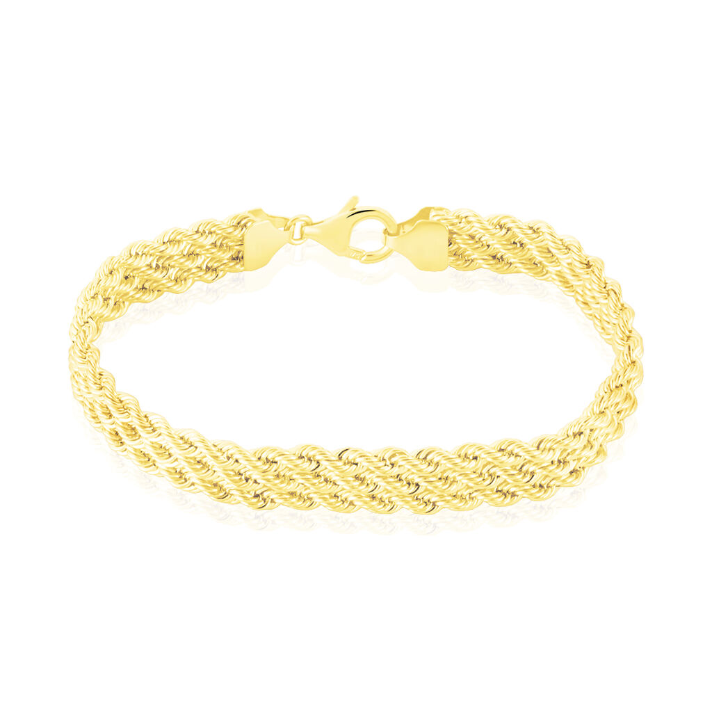 Bracelet Jerry Maille Corde 3 Rangs Or Jaune - Bracelets mailles Femme | Marc Orian